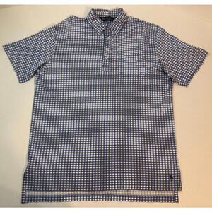 Ralph Lauren Polo Golf Men's Gingham Shirt 100% Pima Cotton Short Sleeve - Large